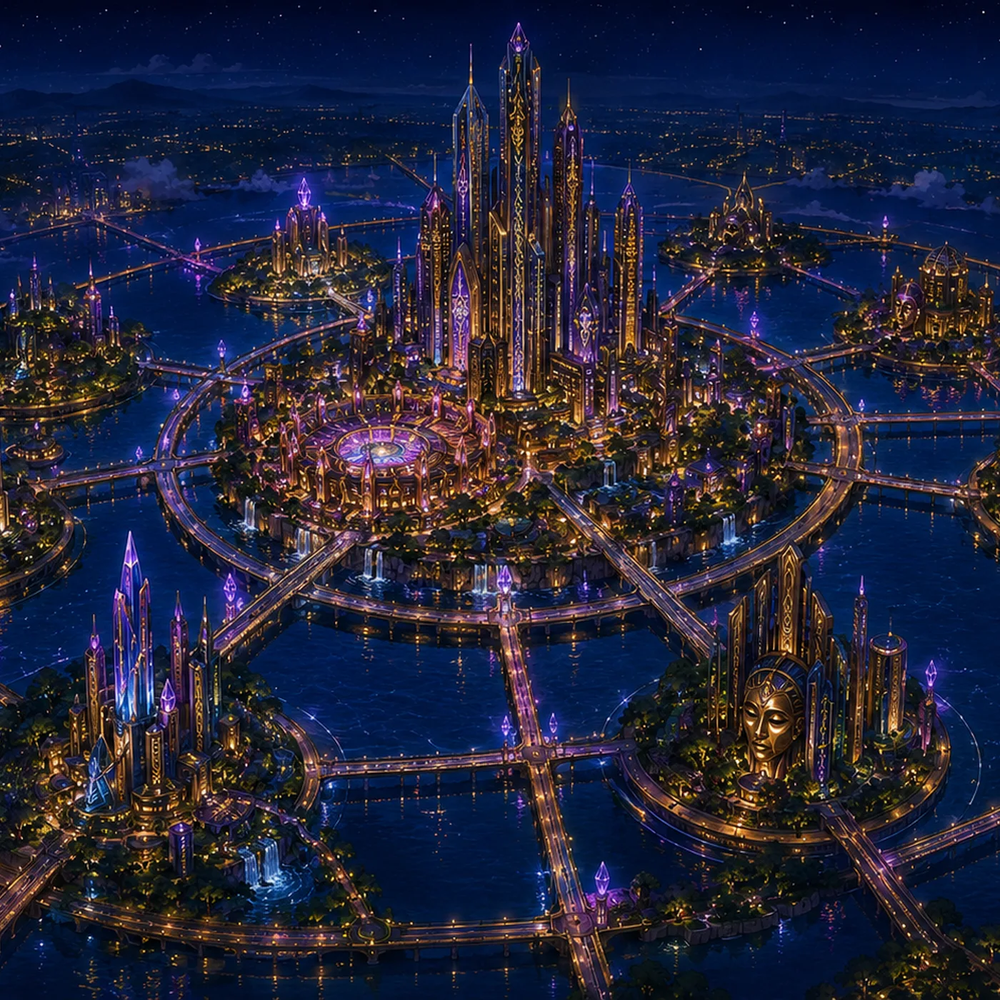 Orun from above, the twelve House districts circling the center