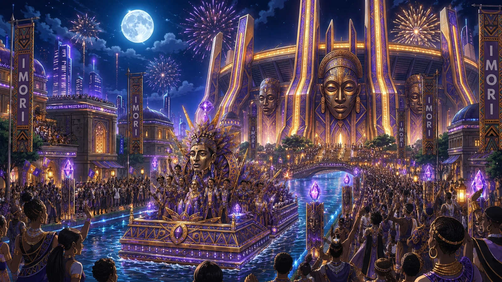 The Imori festival parade through Orun